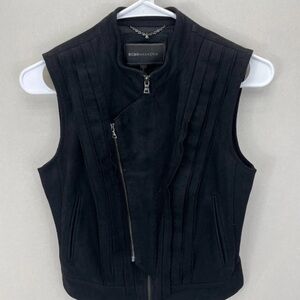 BCBGMaxAzria Black Zip-Up Vest